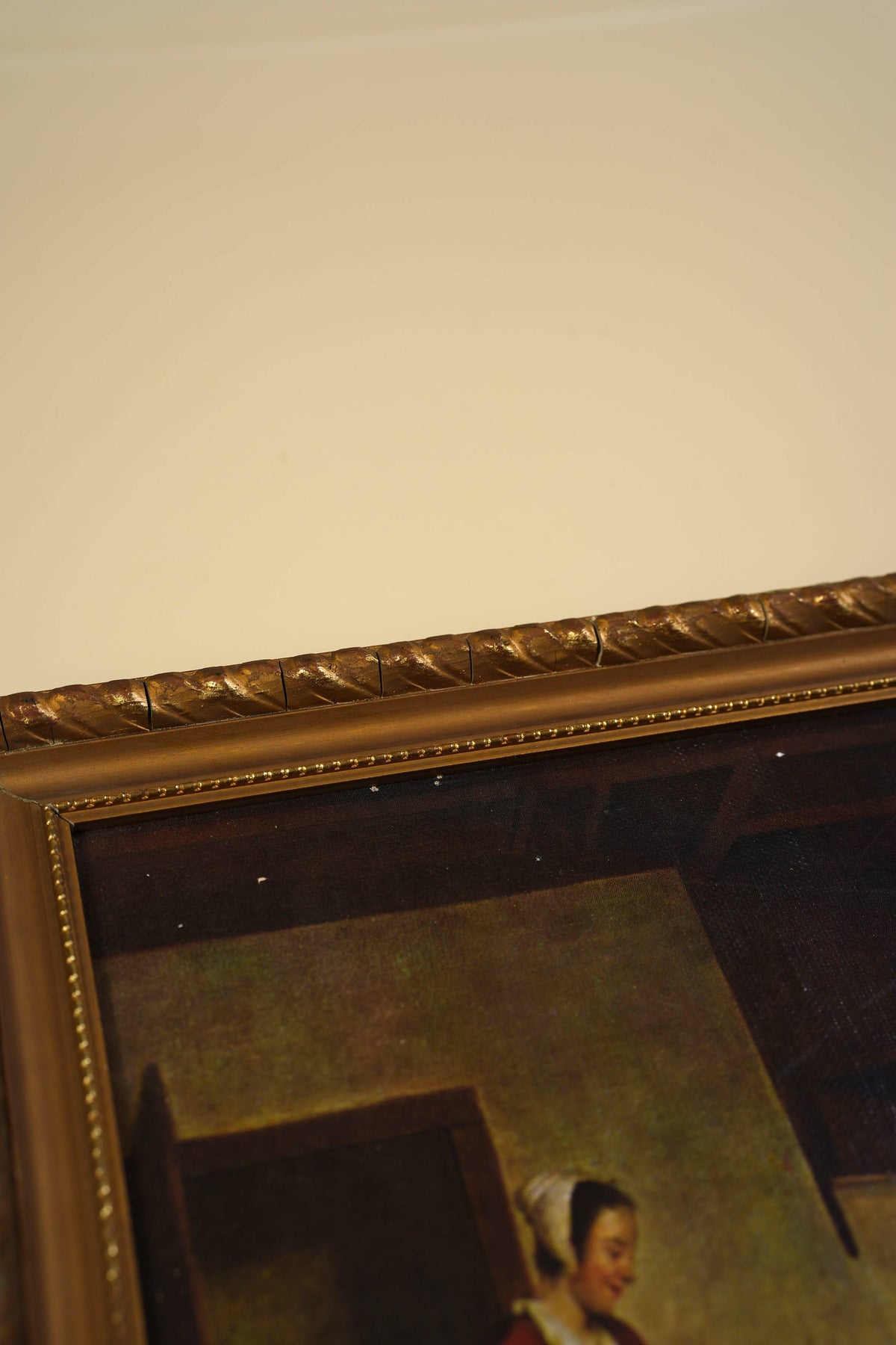 Dutch Golden Age Reproduction — Woman with a Child in a Pantry