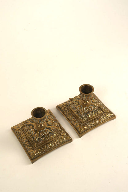 Neoclassical Style Candle Holders | Set of 2