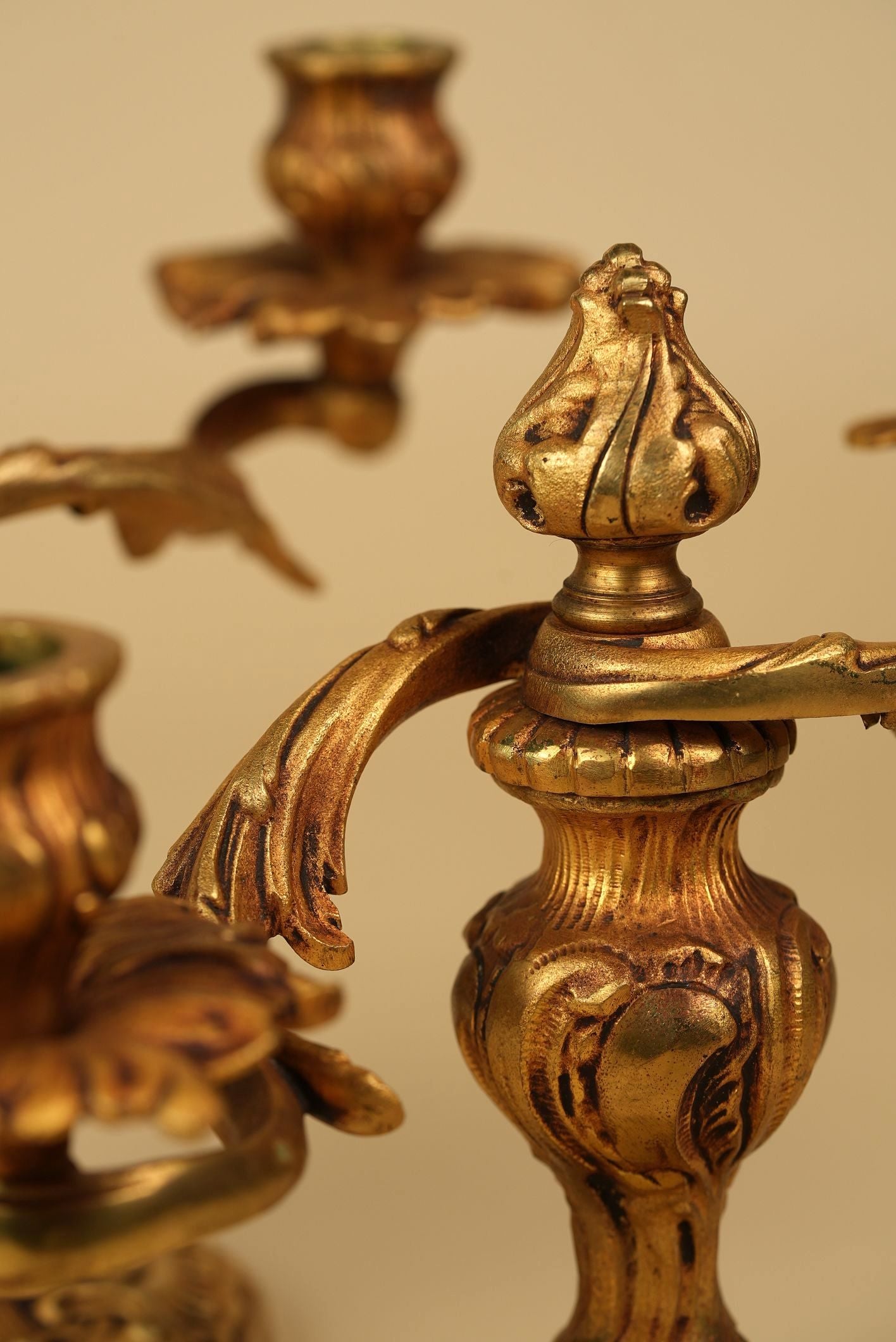 Gilded French Candle Stands