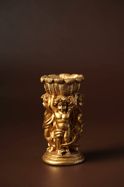 Gilt Cherub Candleholder