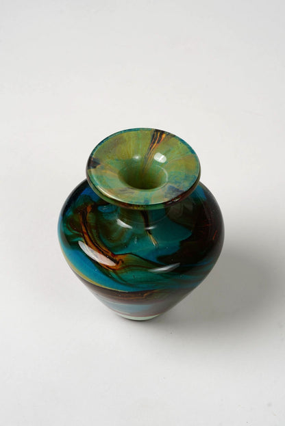 Hand-Blown Art Glass Vase