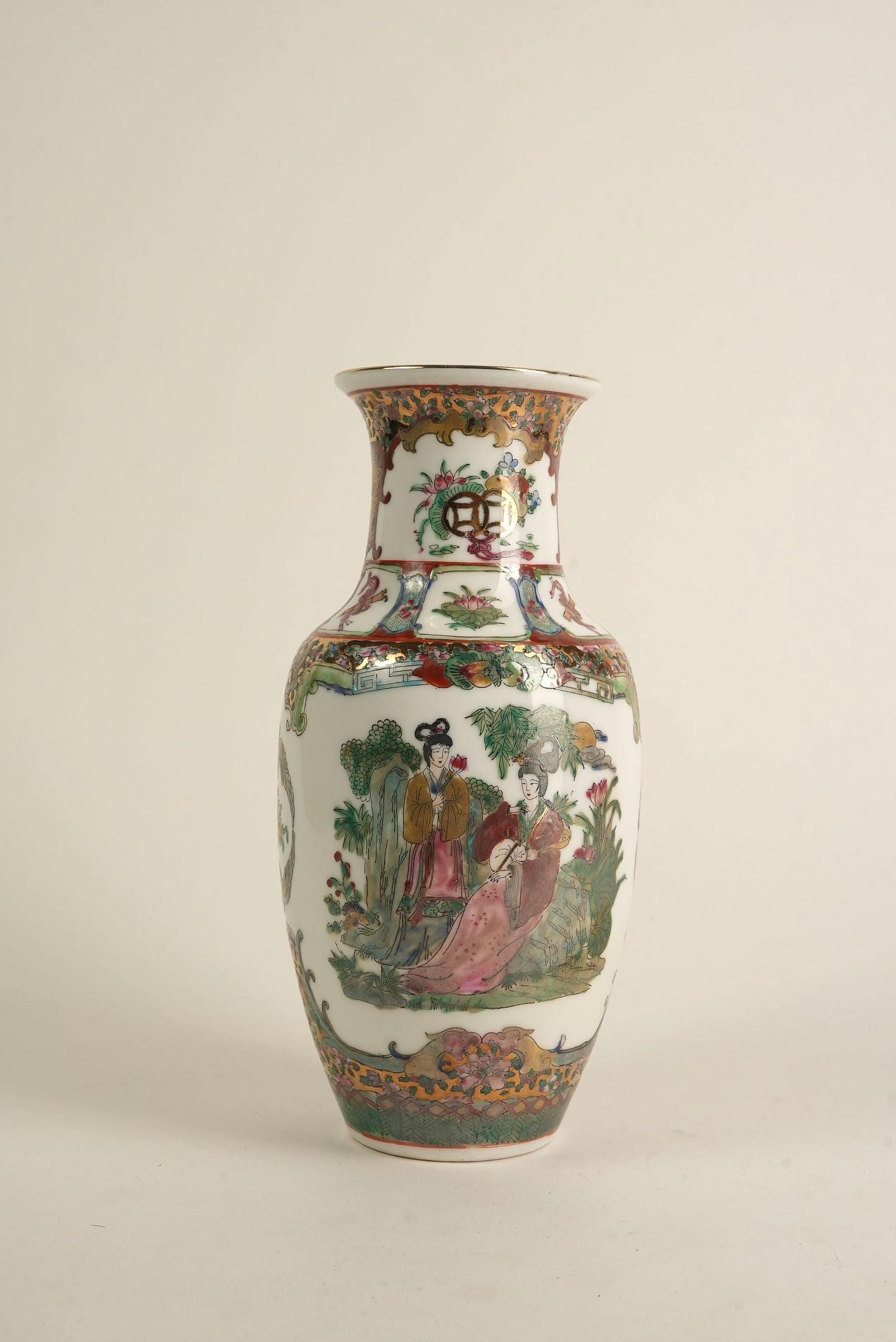 Hand-Painted Chinese Porcelain Vases | Set of 2