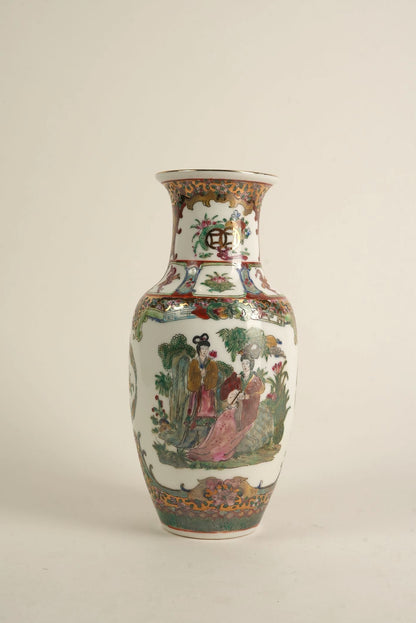 Hand-Painted Chinese Porcelain Vases | Set of 2