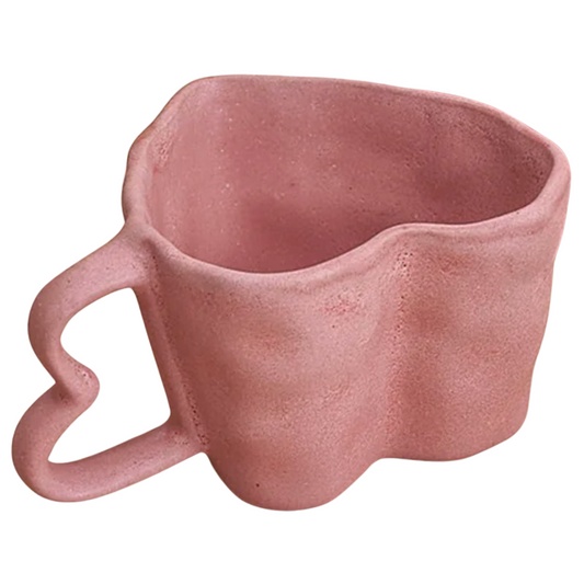 Heart-Shaped Ceramic Mug