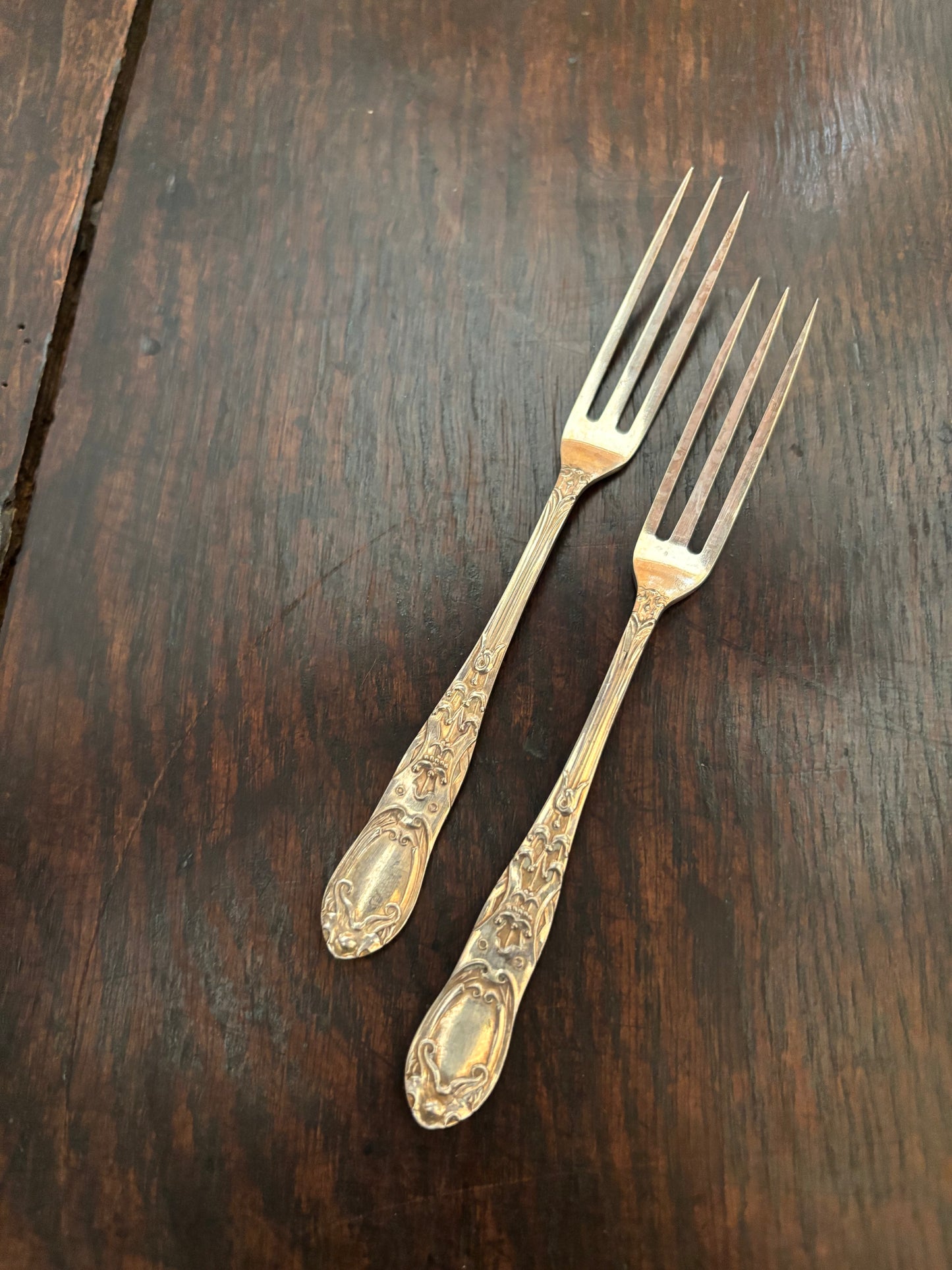 Set of 6 Victorian Silver-Plated Fish Forks