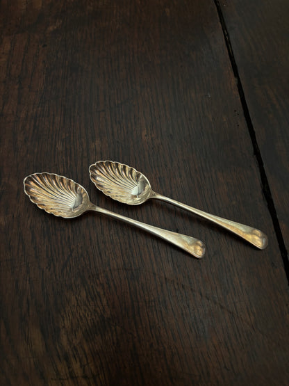Set of 6 Oyster-Shaped Silver-Plated Teaspoons