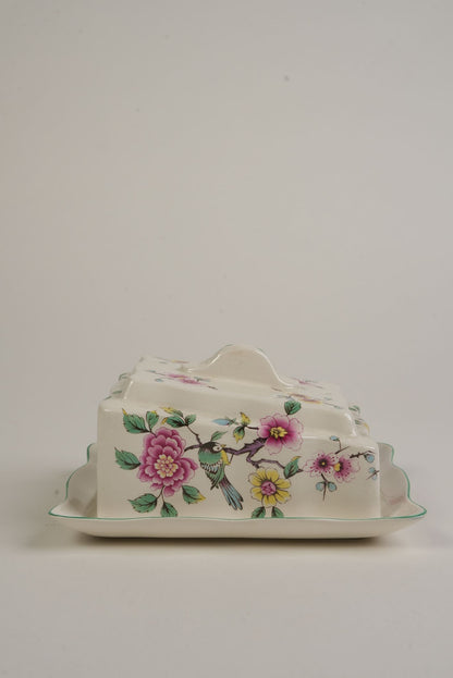 James Kent Old Foley Chinese Rose Butter Dish