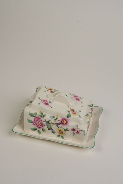James Kent Old Foley Chinese Rose Butter Dish