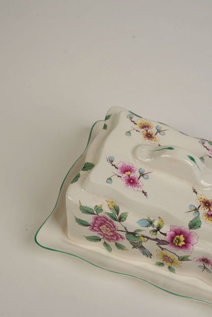 James Kent Old Foley Chinese Rose Butter Dish