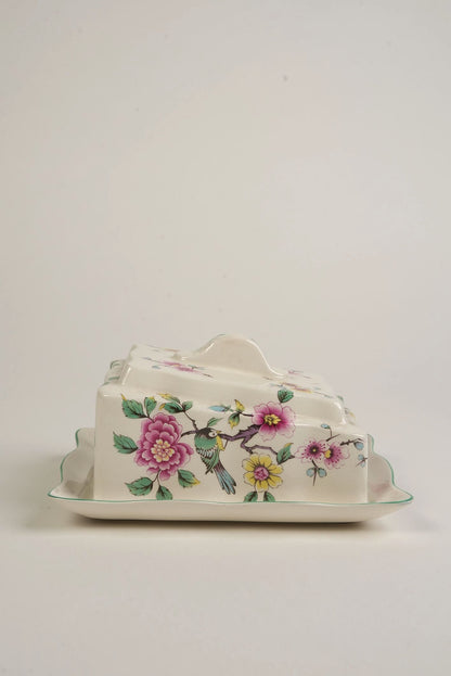 James Kent Old Foley Chinese Rose Butter Dish