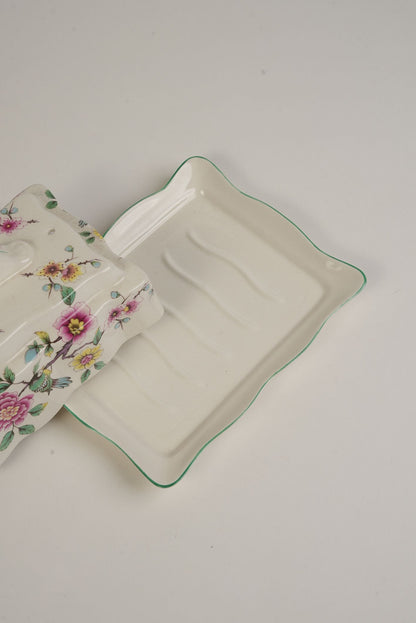 James Kent Old Foley Chinese Rose Butter Dish