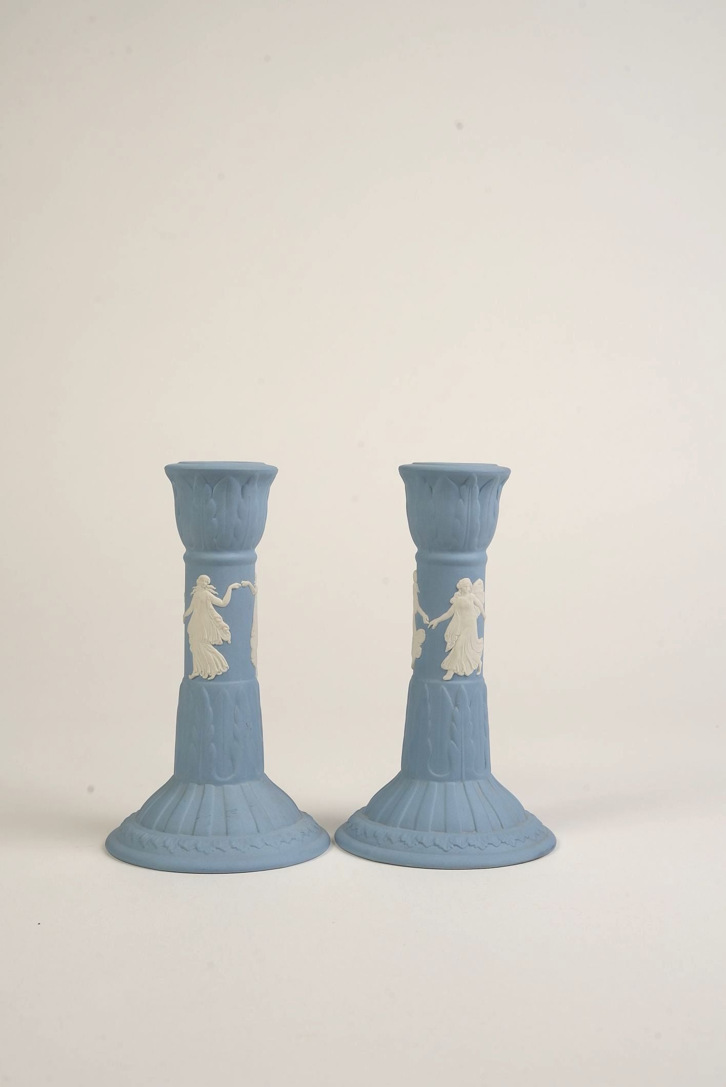 Wedgwood Jasperware Neoclassical Candlesticks