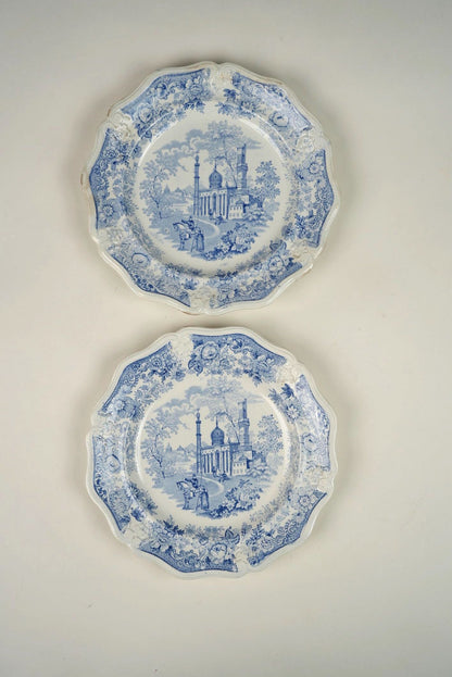Jones 'Asiatic Beauties' Pearlware Plates, Circa 1835