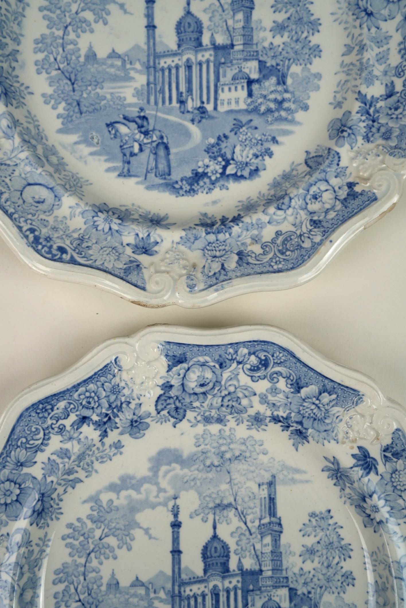 Jones 'Asiatic Beauties' Pearlware Plates, Circa 1835