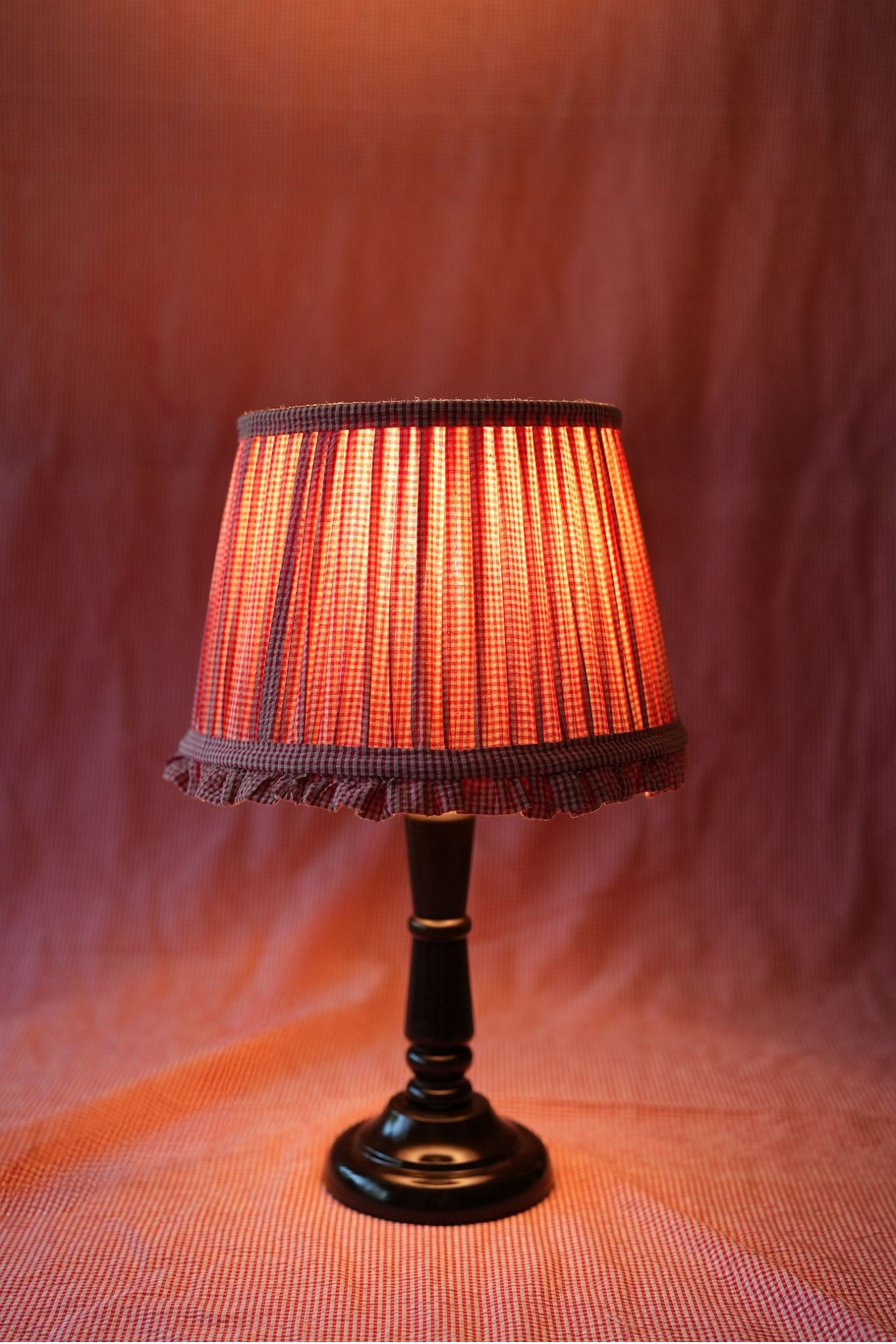 Gingham Frill Lampshade