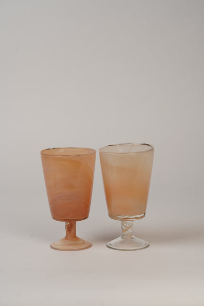 Handcrafted Marbled Goblets | Set of 2