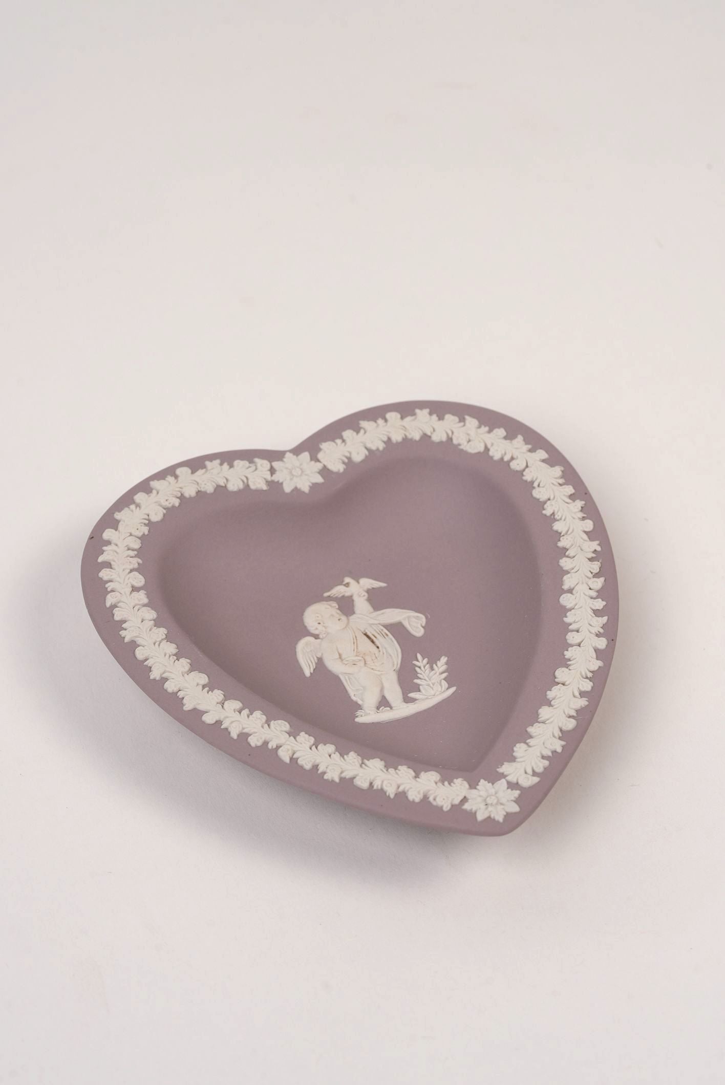 Soft Lilac Wedgwood Heart-Shaped Trinket Plate