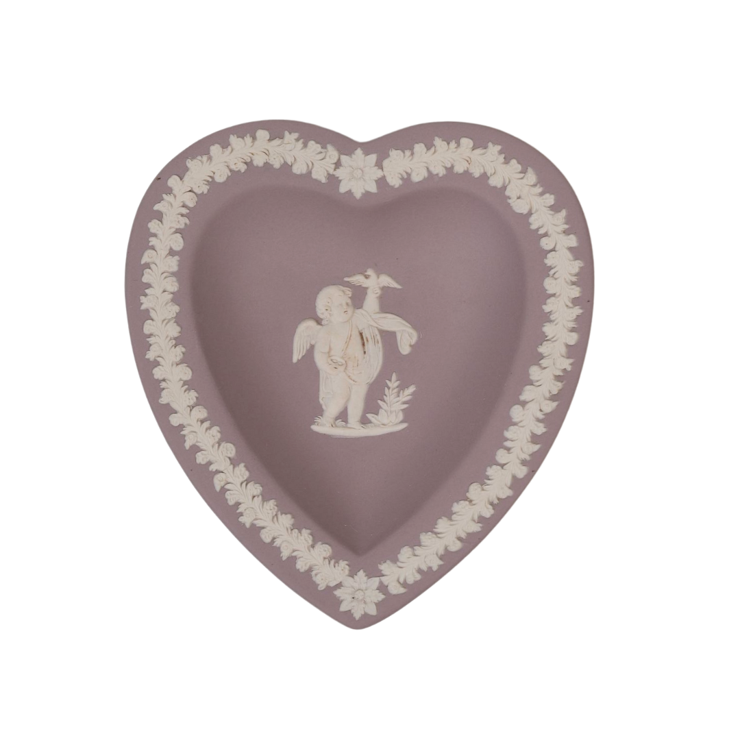 Soft Lilac Wedgwood Heart-Shaped Trinket Plate