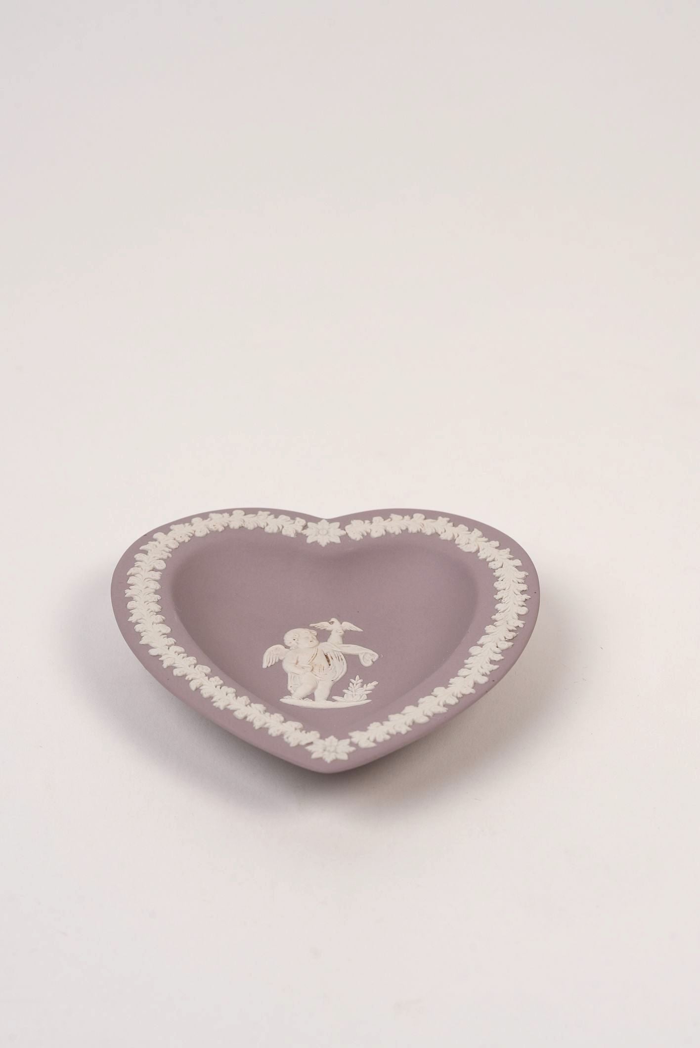 Soft Lilac Wedgwood Heart-Shaped Trinket Plate