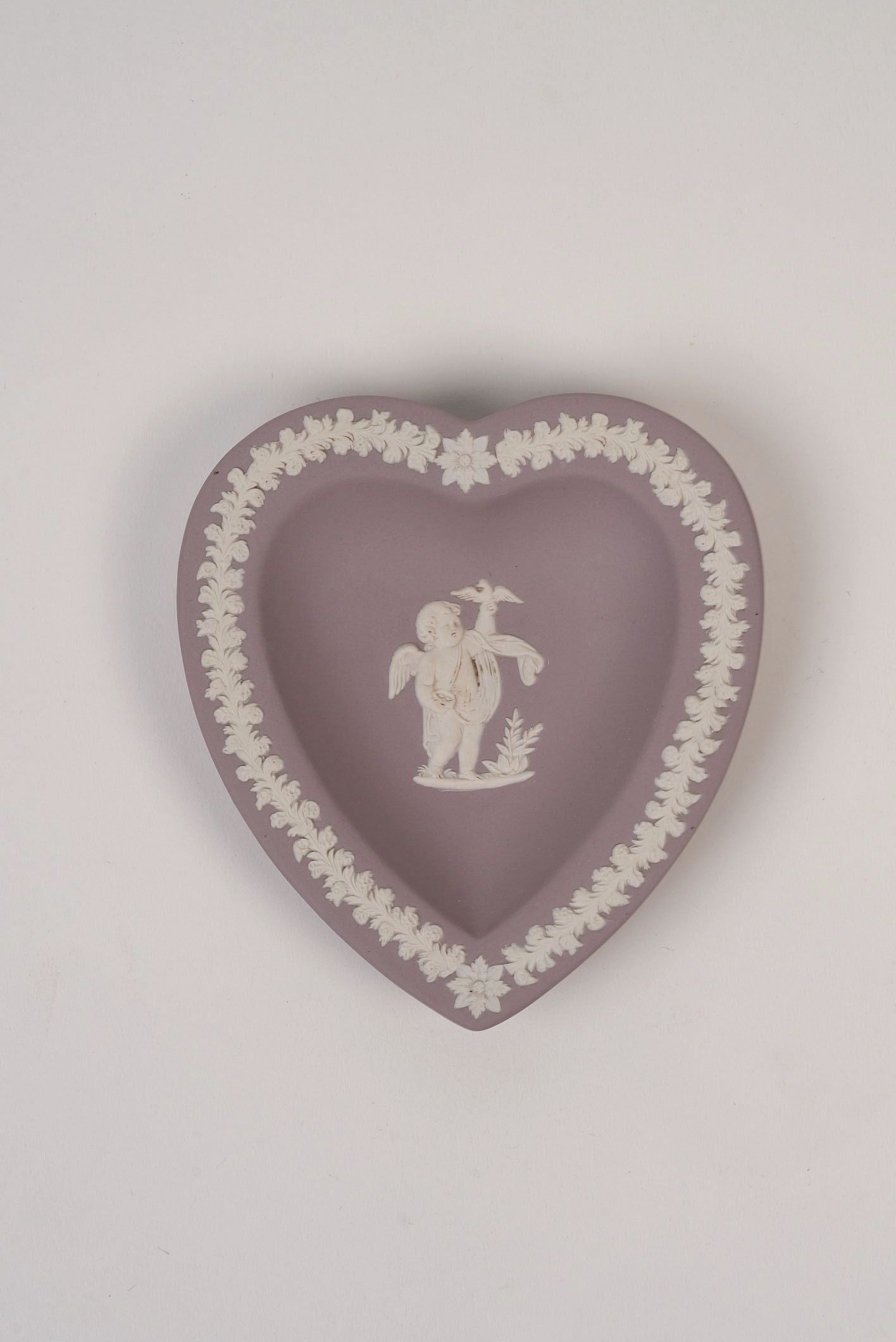 Soft Lilac Wedgwood Heart-Shaped Trinket Plate