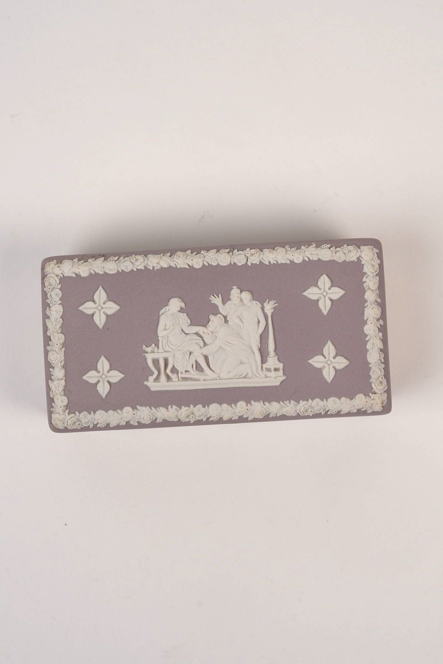 Lilac Vintage Wedgwood Rectangular Trinket Box