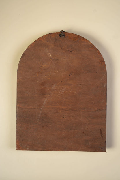 Mother Mary Wooden Plaque — 'Madonna and Child'