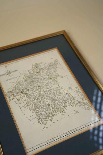 Antique Map of Worcestershire by John Cary, 1787