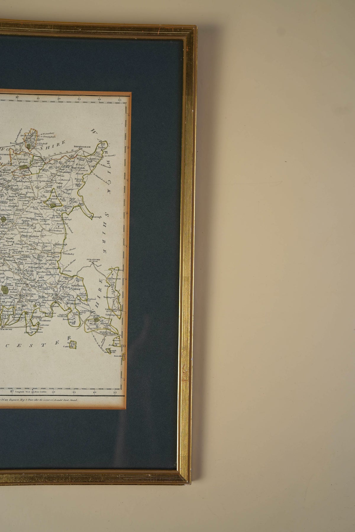 Antique Map of Worcestershire by John Cary, 1787