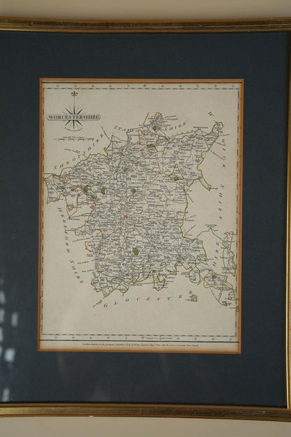 Antique Map of Worcestershire by John Cary, 1787