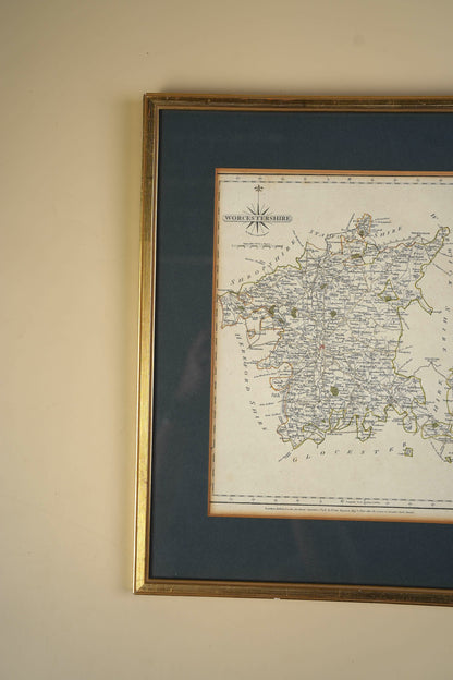 Antique Map of Worcestershire by John Cary, 1787