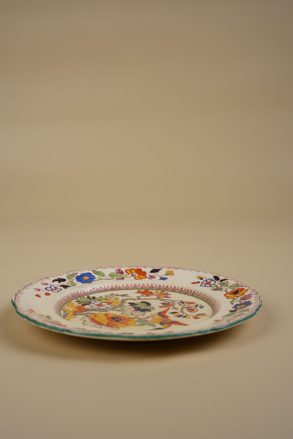 Mason's Ironstone Plates, Exotic Bird & Floral Design | Set of 2