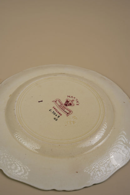 Mason's Ironstone Plates, Exotic Bird & Floral Design | Set of 2