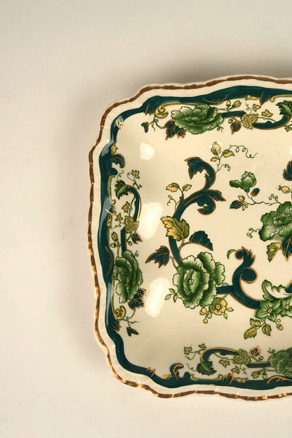 Mason's Ironstone Chartreuse Serving Platter
