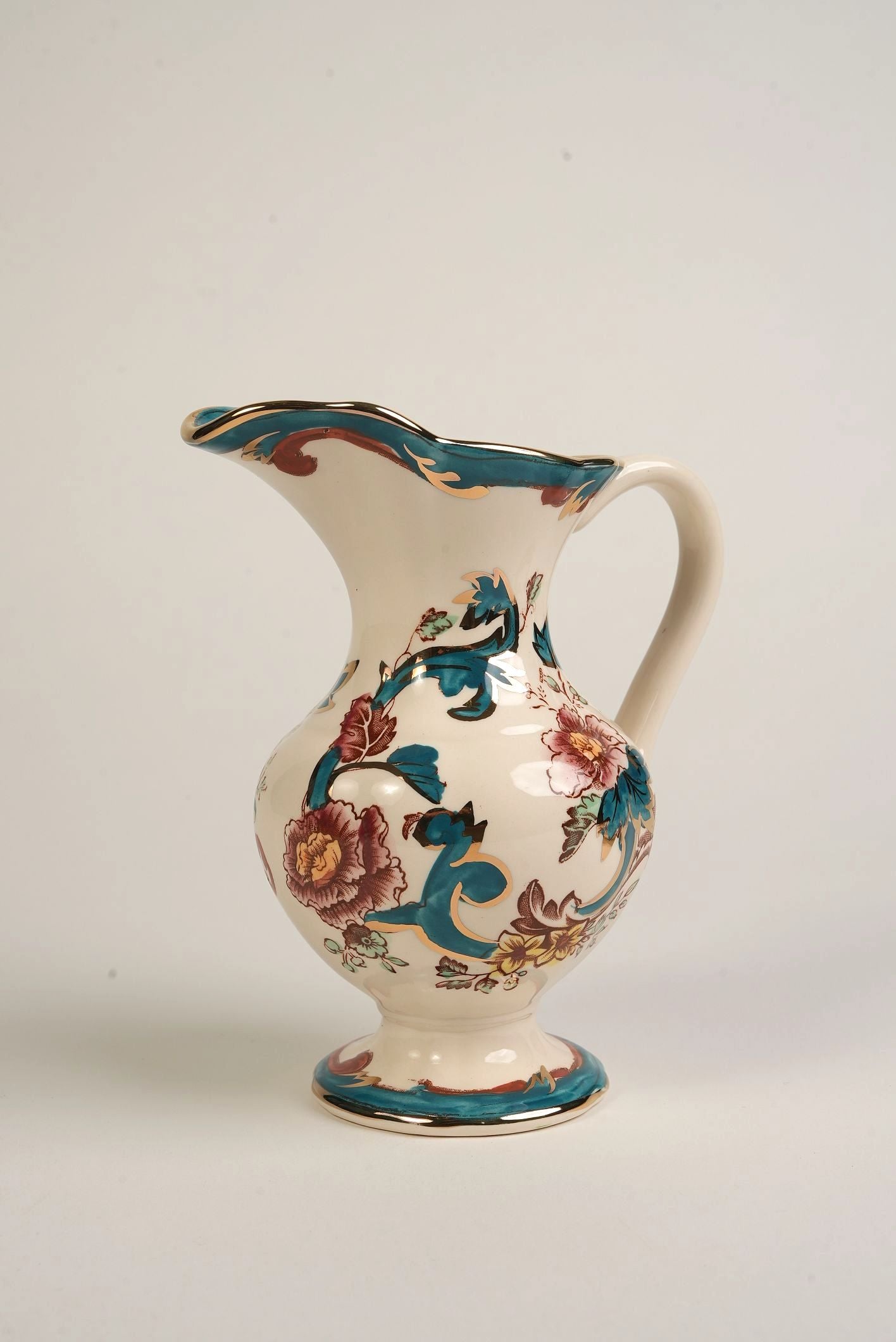 Mason's Mandalay Jug With Gilt Rim
