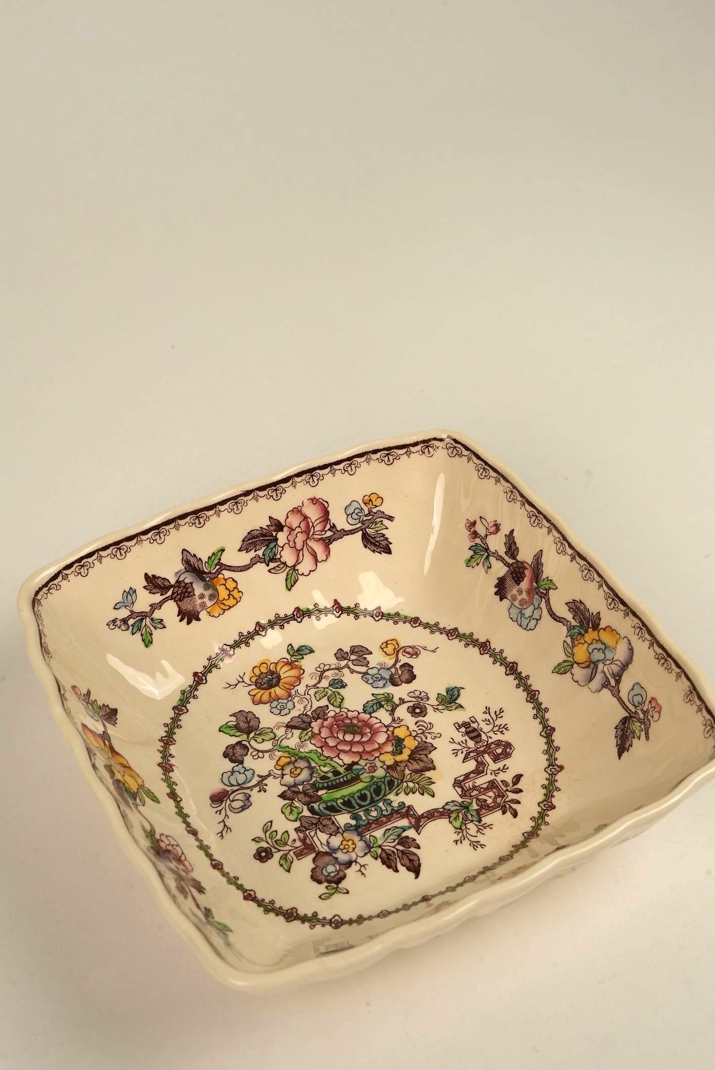 Mason's Ironstone Nabob Square Bowl