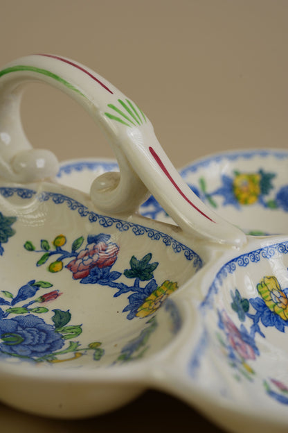Mason’s Ironstone Regency Pattern Three-Part Dish