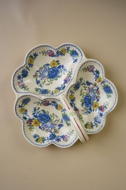 Mason’s Ironstone Regency Pattern Three-Part Dish
