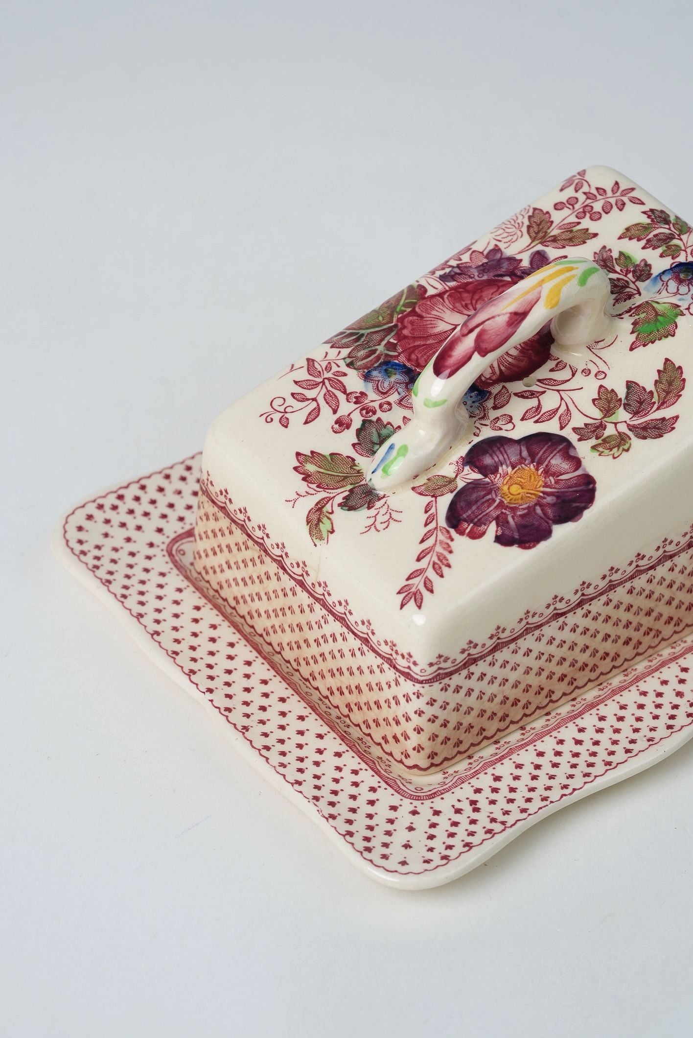 Mason’s Paynsley Pink Butter Dish