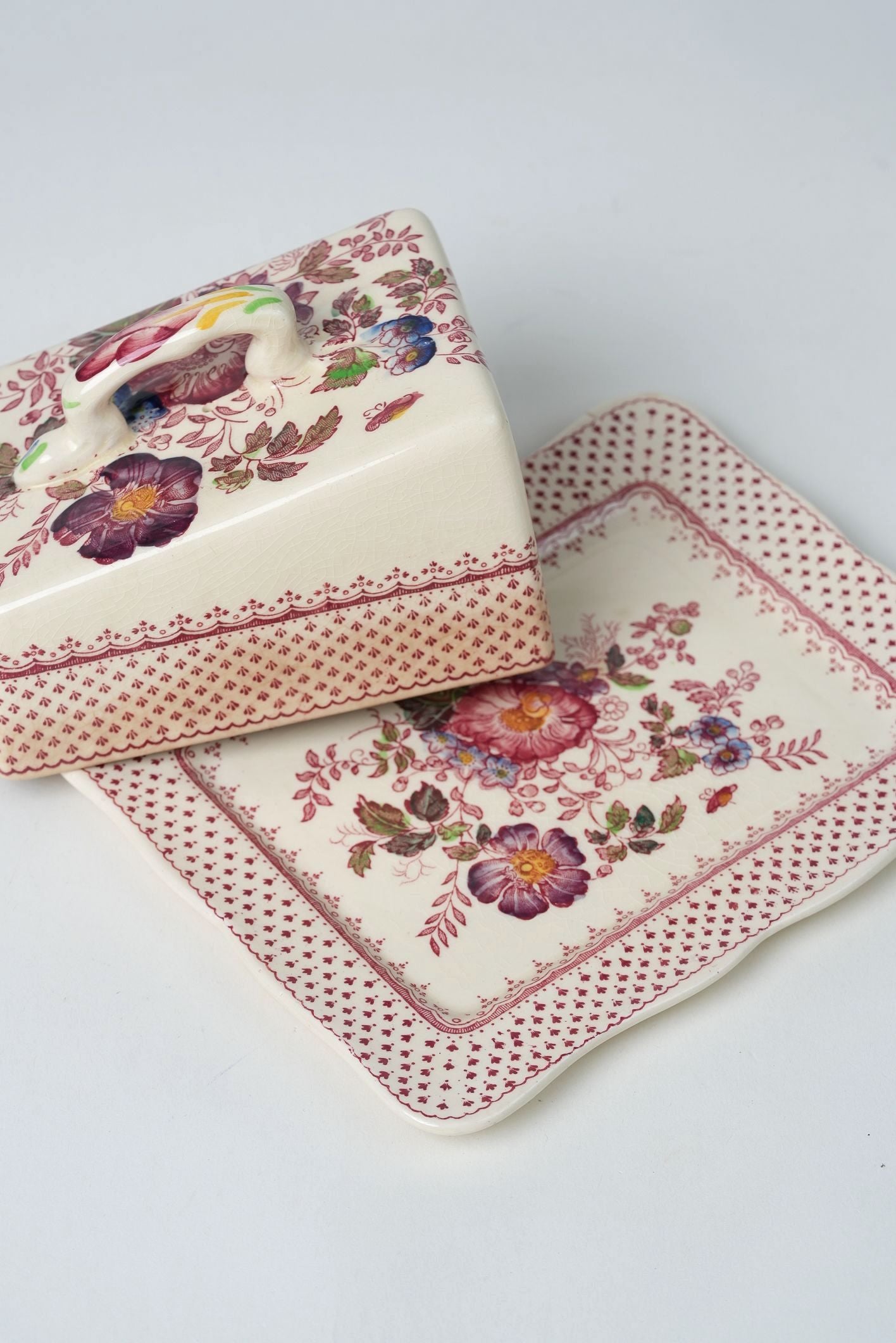 Mason’s Paynsley Pink Butter Dish