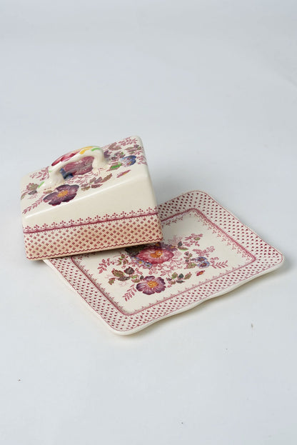 Mason’s Paynsley Pink Butter Dish