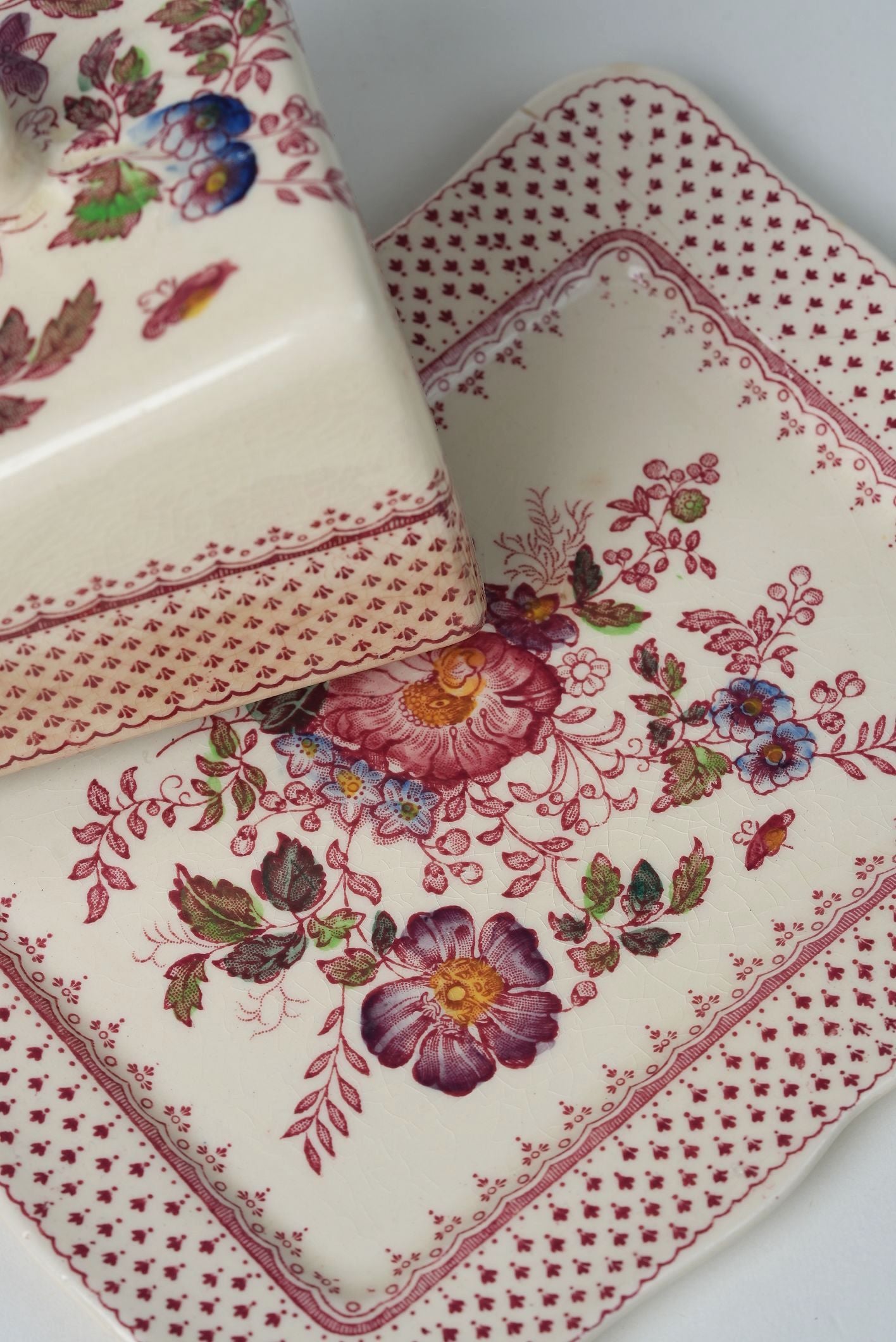 Mason’s Paynsley Pink Butter Dish