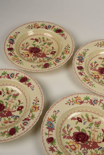 Set of 6 | Mason's Ironstone, Red 'Regency' Large Stew Bowls