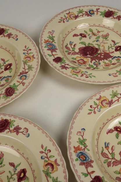 Set of 6 | Mason's Ironstone, Red 'Regency' Large Stew Bowls