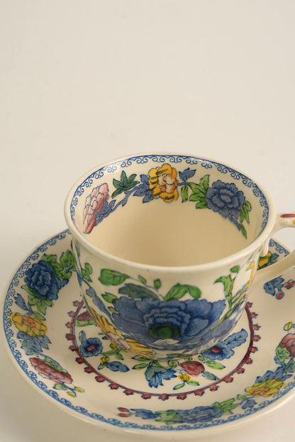 Set of 5 | Vintage Mason's Regency Small Coffee Espresso Cups & Saucers