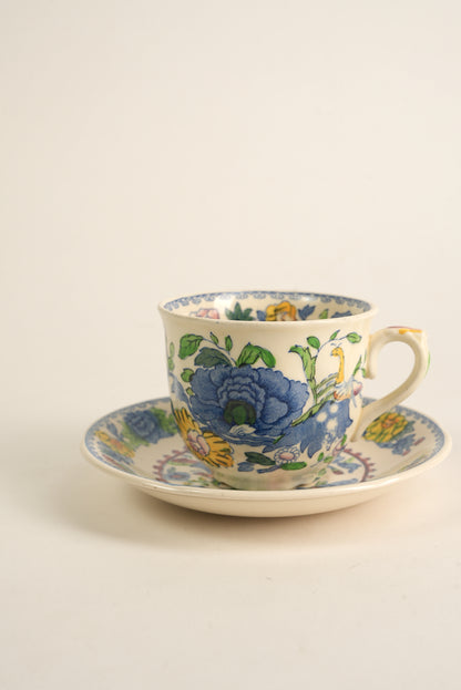 Set of 5 | Vintage Mason's Regency Small Coffee Espresso Cups & Saucers