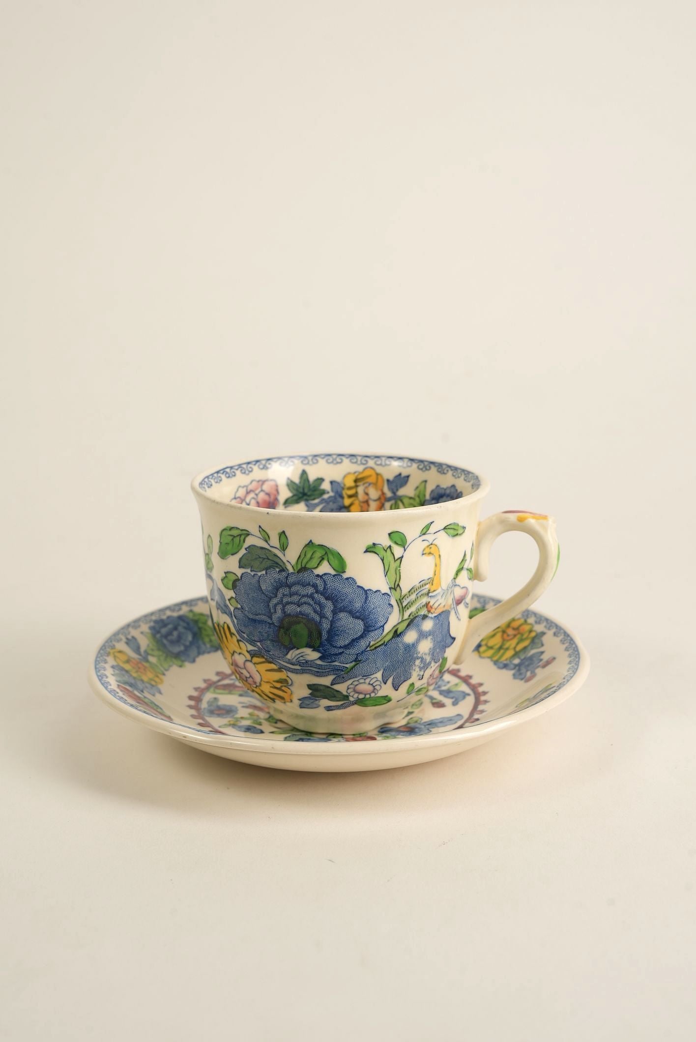 Set of 5 | Vintage Mason's Regency Tea Cups & Saucers