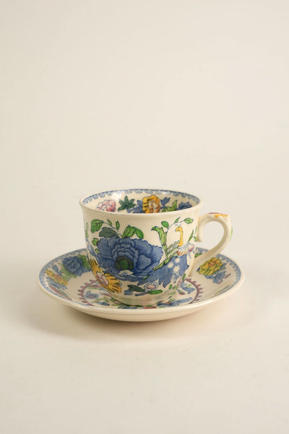 Set of 5 | Vintage Mason's Regency Small Coffee Espresso Cups & Saucers