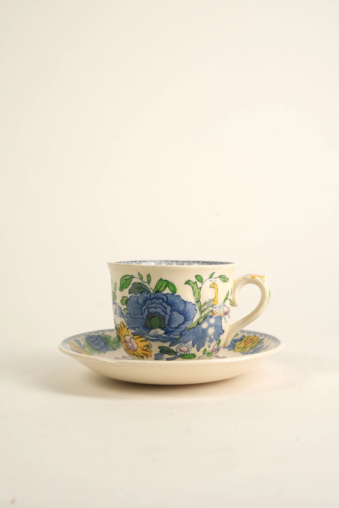 Set of 5 | Vintage Mason's Regency Tea Cups & Saucers