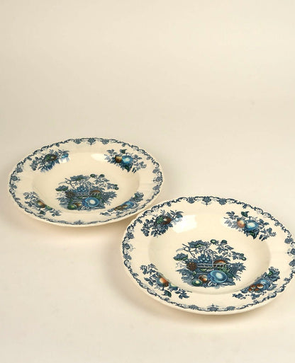 Mason's Ironstone Blue Pasta Bowls | Set of 2