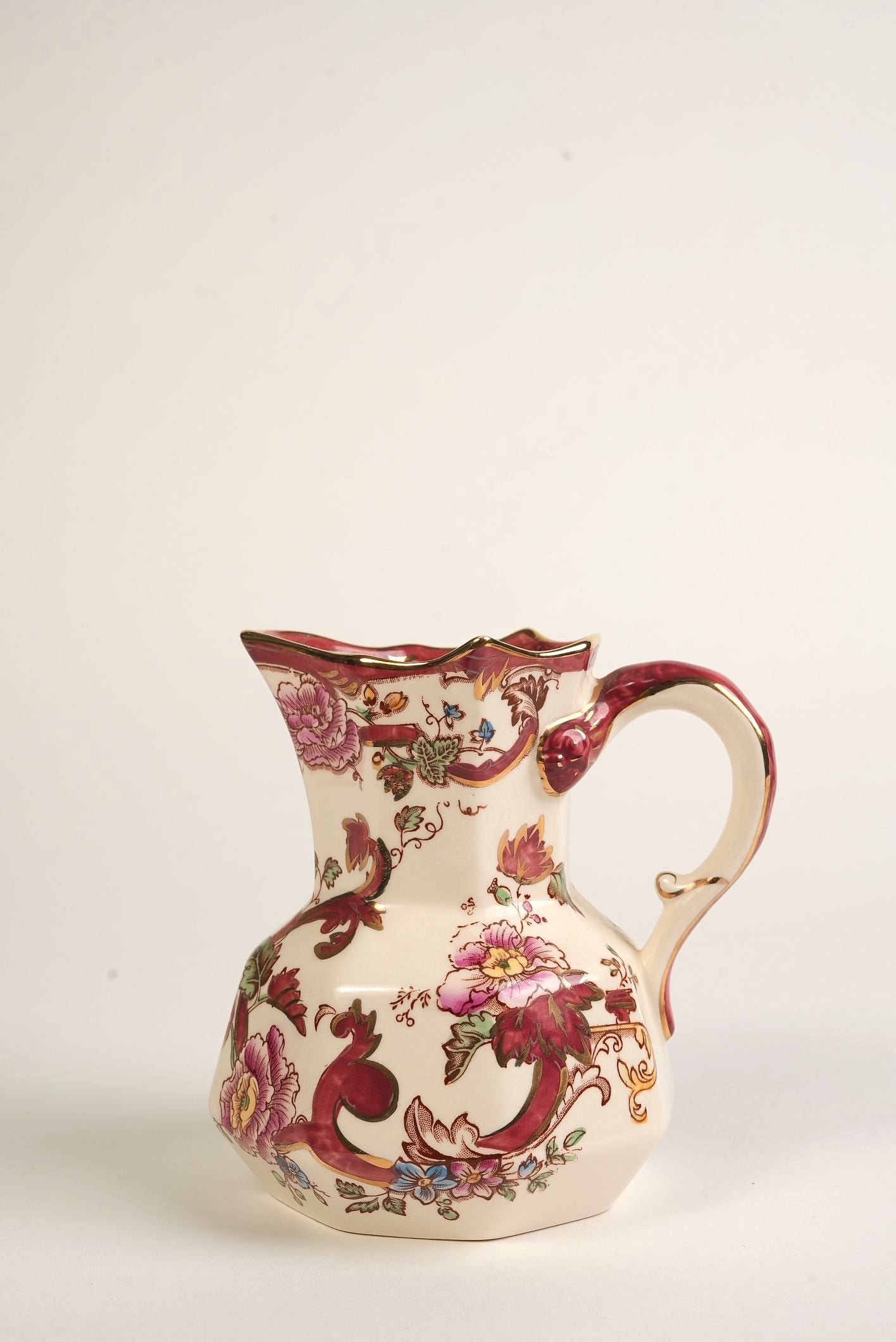 Mason's Mandalay Jug With Gilt Rim
